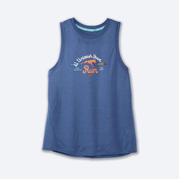 Women's Brooks Distance Tanks Grey | AU-317254