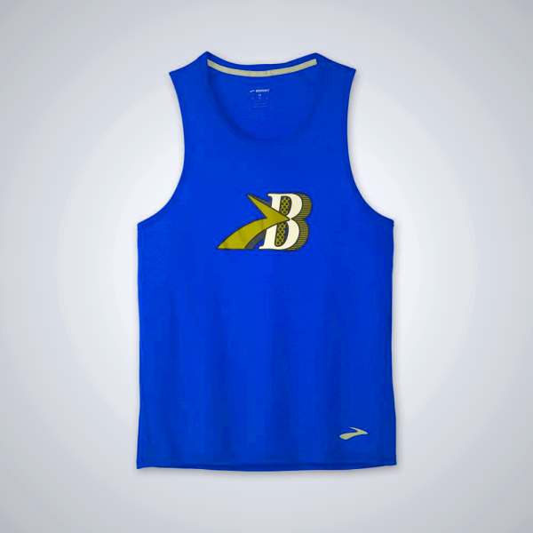 Men's Brooks MCM22 IT Distance Graphic Tanks Blue | AU-139652