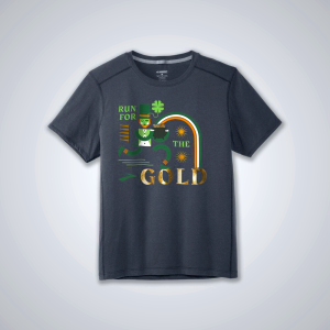 Men's Brooks Distance Short Sleeve T-Shirts Blue | AU-597312