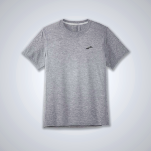 Men's Brooks MCM22 IT Distance Graphic SS T-Shirts Grey | AU-862093