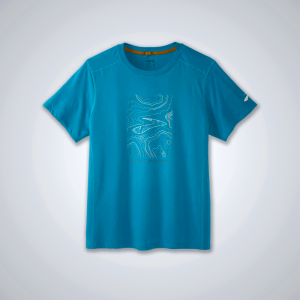 Men's Brooks DSG Distance Short Sleeve 2.0 T-Shirts Grey | AU-369521