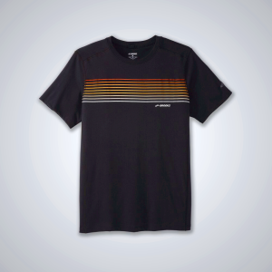 Men's Brooks Empower Her Distance Graphic Short Sleeve T-Shirts Blue | AU-403962