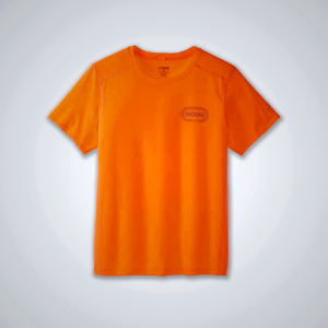 Men's Brooks Distance Graphic Short Sleeve T-Shirts White | AU-417236