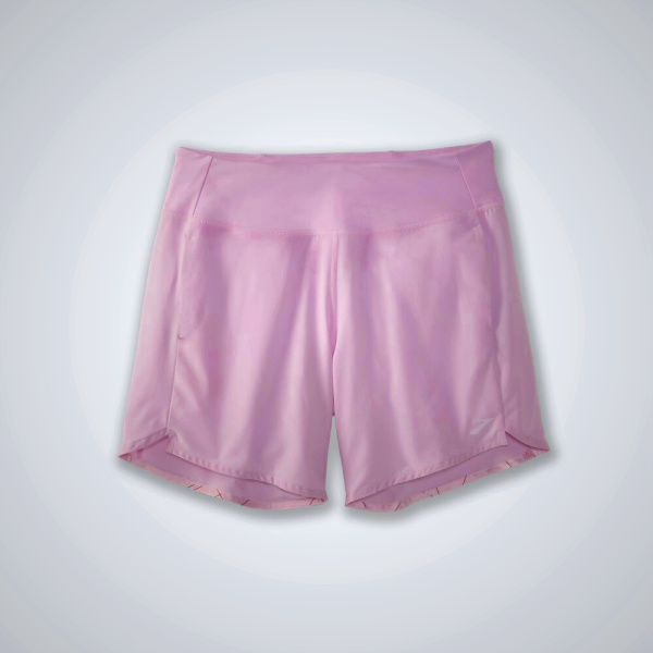 Women's Brooks Moment 5" Running Shorts Pink Yellow | AU-190287
