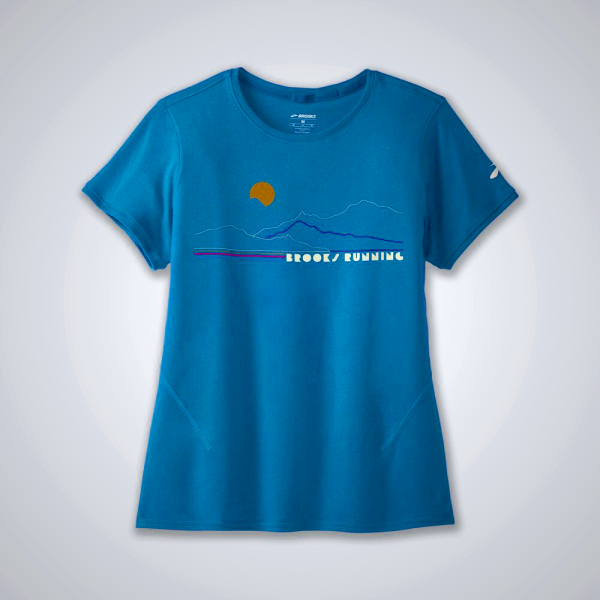 Women's Brooks Sprint Free Short Sleeve 2.0 T-Shirts Green | AU-891452