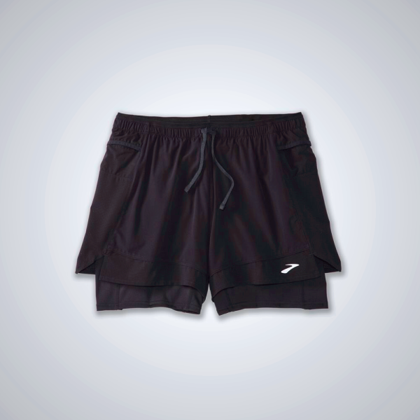 Women's Brooks Run Within 4" 2-in-1 Running Shorts White | AU-728416