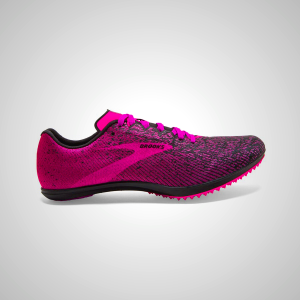 Women's Brooks Mach 19 Cross Country Spikes Black/Pink | AU-681427